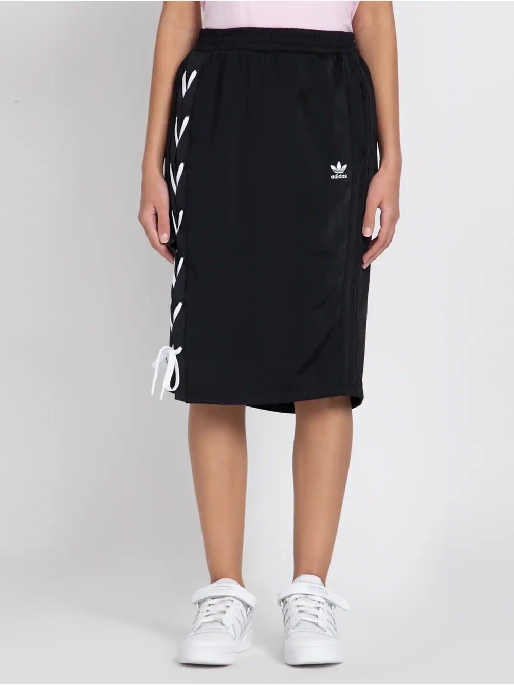 Adidas Originals Always Classic Black White Side Lace Up Skirt